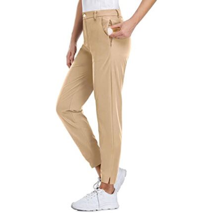 Khaki Slim Athletic Lounge Golf Pants