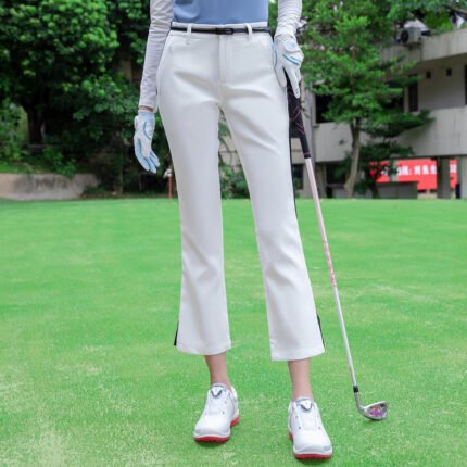 White Casual Nine Quarter Golf Pants