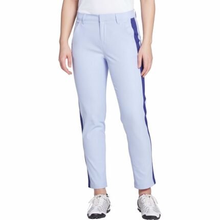 Light Blue Elastic Plus Size Golf Pants