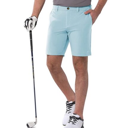 Heather Casual Golf Polyester Men Shorts