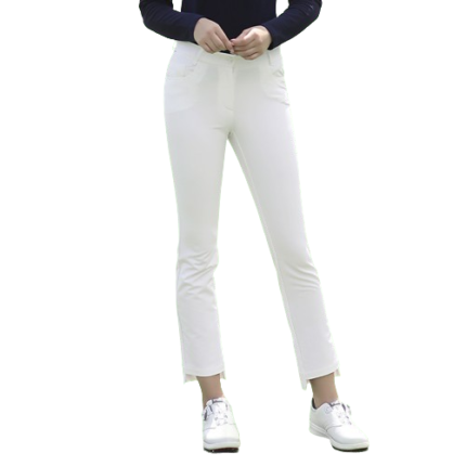 White Slim Long Bottom Extra Golf Pants